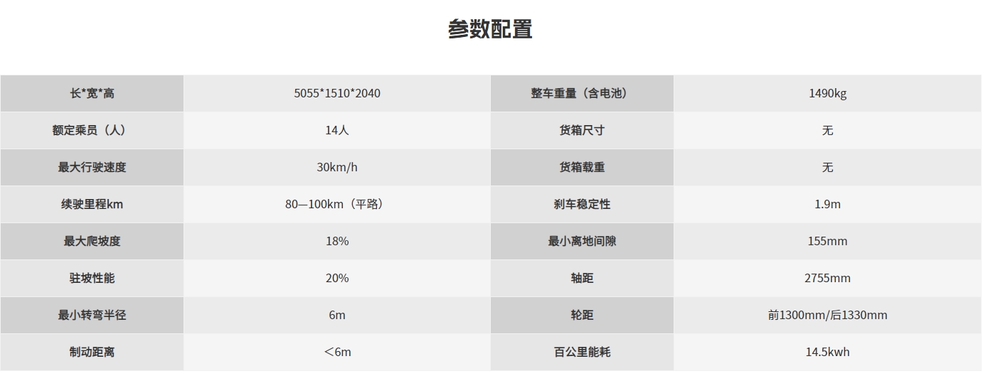 14座旅游观光车